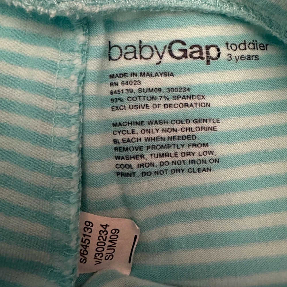 babyGap Striped Leggings with Lace Trim in Blue Size Toddler 3 Years